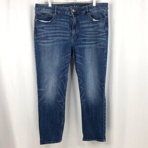 WHBM White House Black Market The Skinny Crop Jeans Womens Size 16 Medium Wash